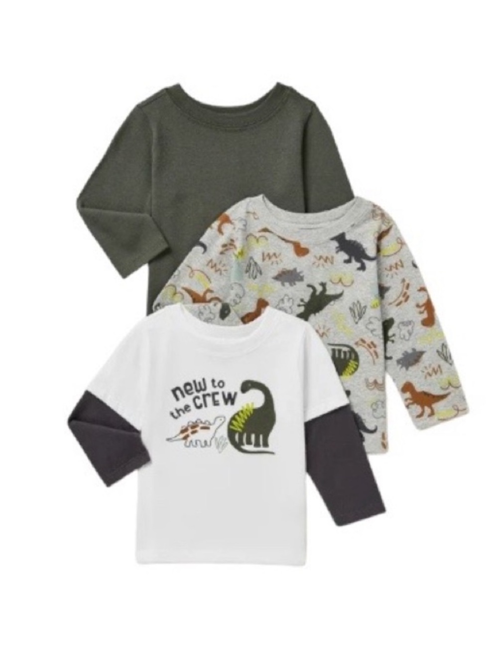 Garanimals Dinosaur 3-Pack Long Sleeve T-Shirts